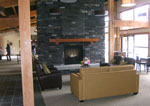 lounge and fireplace